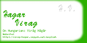 hagar virag business card